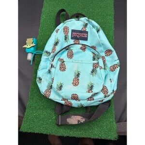 Jansport Half Pint Mini Backpack Blue Pineapple Print